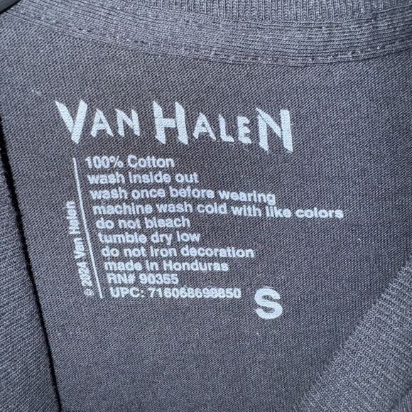 Van Halen Racing 84 Small Graphic T-Shirt Men's Rock Band Tee Black Race Car - Picture 3 of 6